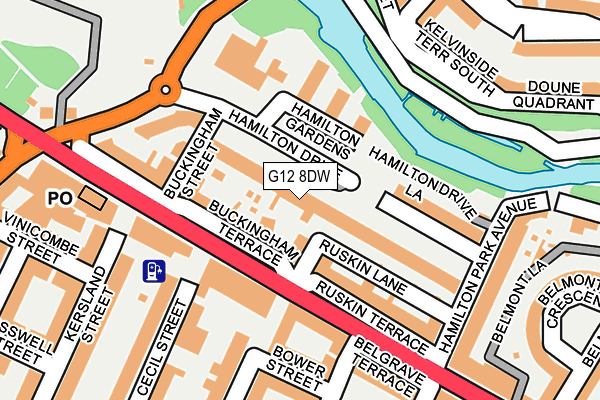 G12 8DW map - OS OpenMap – Local (Ordnance Survey) G12 8DW map - OS OpenMap – Local (Ordnance Survey)