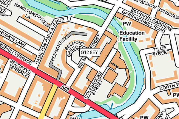 G12 8EY map - OS OpenMap – Local (Ordnance Survey) G12 8EY map - OS OpenMap – Local (Ordnance Survey)