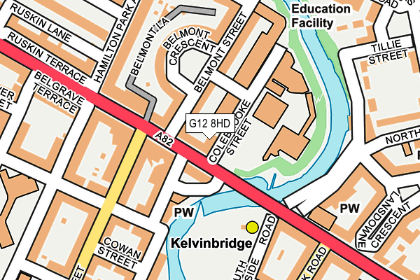 G12 8HD map - OS OpenMap – Local (Ordnance Survey) G12 8HD map - OS OpenMap – Local (Ordnance Survey)