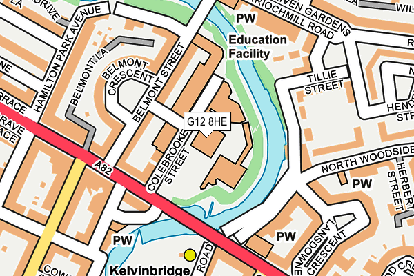 G12 8HE map - OS OpenMap – Local (Ordnance Survey) G12 8HE map - OS OpenMap – Local (Ordnance Survey)