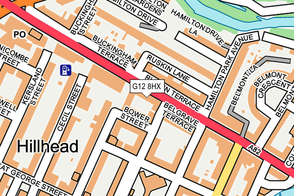 G12 8HX map - OS OpenMap – Local (Ordnance Survey) G12 8HX map - OS OpenMap – Local (Ordnance Survey)