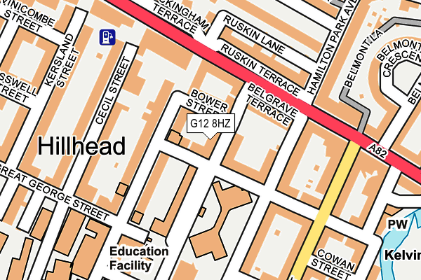G12 8HZ map - OS OpenMap – Local (Ordnance Survey) G12 8HZ map - OS OpenMap – Local (Ordnance Survey)