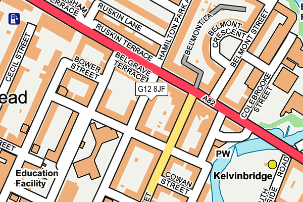 G12 8JF map - OS OpenMap – Local (Ordnance Survey) G12 8JF map - OS OpenMap – Local (Ordnance Survey)
