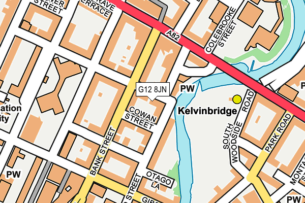 G12 8JN map - OS OpenMap – Local (Ordnance Survey) G12 8JN map - OS OpenMap – Local (Ordnance Survey)