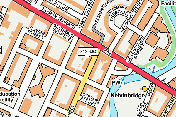 G12 8JQ map - OS OpenMap – Local (Ordnance Survey) G12 8JQ map - OS OpenMap – Local (Ordnance Survey)