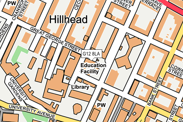 G12 8LA map - OS OpenMap – Local (Ordnance Survey) G12 8LA map - OS OpenMap – Local (Ordnance Survey)