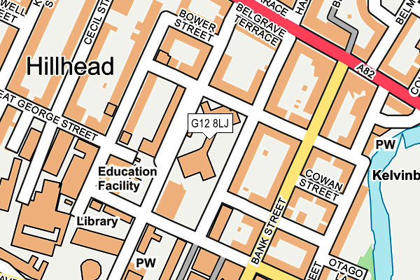 G12 8LJ map - OS OpenMap – Local (Ordnance Survey) G12 8LJ map - OS OpenMap – Local (Ordnance Survey)