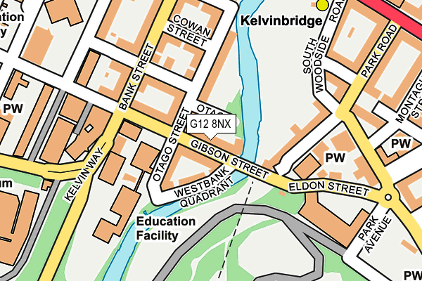 G12 8NX map - OS OpenMap – Local (Ordnance Survey) G12 8NX map - OS OpenMap – Local (Ordnance Survey)