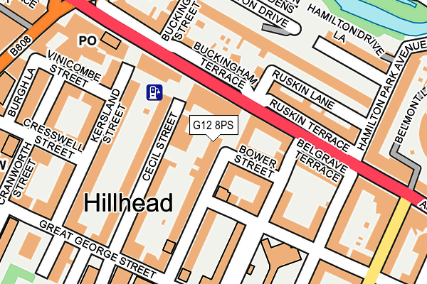 G12 8PS map - OS OpenMap – Local (Ordnance Survey) G12 8PS map - OS OpenMap – Local (Ordnance Survey)