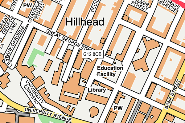 G12 8QB map - OS OpenMap – Local (Ordnance Survey) G12 8QB map - OS OpenMap – Local (Ordnance Survey)