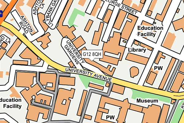G12 8QH map - OS OpenMap – Local (Ordnance Survey) G12 8QH map - OS OpenMap – Local (Ordnance Survey)