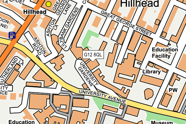 G12 8QL map - OS OpenMap – Local (Ordnance Survey) G12 8QL map - OS OpenMap – Local (Ordnance Survey)