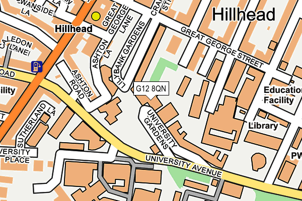 G12 8QN map - OS OpenMap – Local (Ordnance Survey) G12 8QN map - OS OpenMap – Local (Ordnance Survey)
