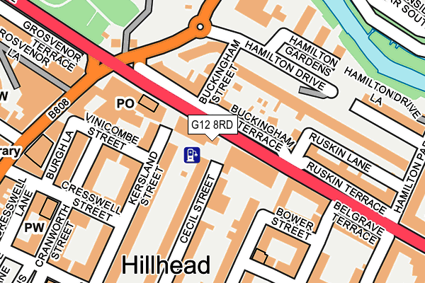 G12 8RD map - OS OpenMap – Local (Ordnance Survey) G12 8RD map - OS OpenMap – Local (Ordnance Survey)