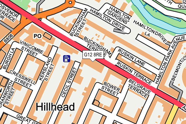 G12 8RE map - OS OpenMap – Local (Ordnance Survey) G12 8RE map - OS OpenMap – Local (Ordnance Survey)
