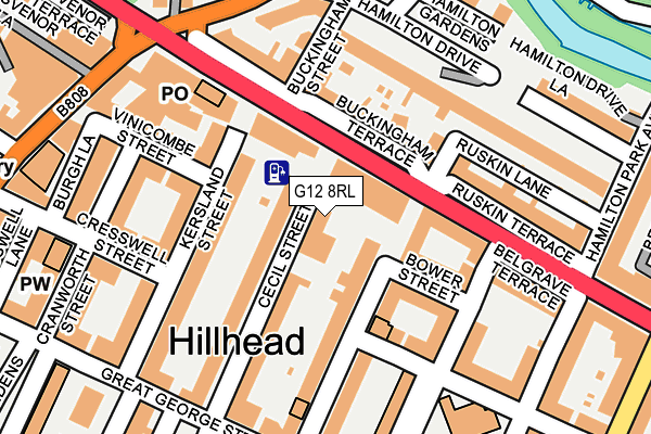 G12 8RL map - OS OpenMap – Local (Ordnance Survey) G12 8RL map - OS OpenMap – Local (Ordnance Survey)