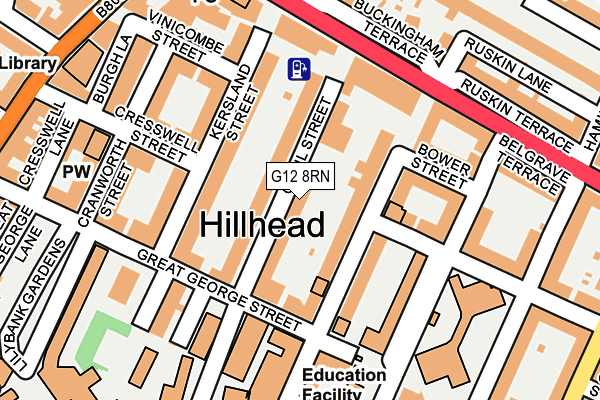 G12 8RN map - OS OpenMap – Local (Ordnance Survey) G12 8RN map - OS OpenMap – Local (Ordnance Survey)