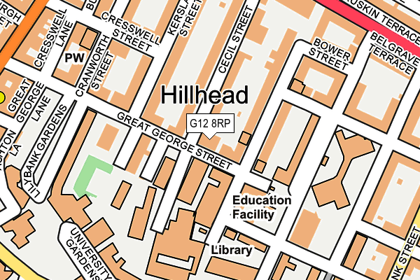 G12 8RP map - OS OpenMap – Local (Ordnance Survey) G12 8RP map - OS OpenMap – Local (Ordnance Survey)