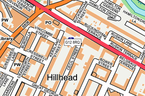 G12 8RQ map - OS OpenMap – Local (Ordnance Survey) G12 8RQ map - OS OpenMap – Local (Ordnance Survey)