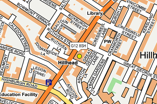 G12 8SH map - OS OpenMap – Local (Ordnance Survey) G12 8SH map - OS OpenMap – Local (Ordnance Survey)