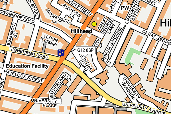 G12 8SP map - OS OpenMap – Local (Ordnance Survey) G12 8SP map - OS OpenMap – Local (Ordnance Survey)