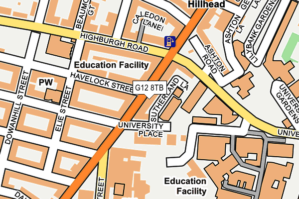 G12 8TB map - OS OpenMap – Local (Ordnance Survey) G12 8TB map - OS OpenMap – Local (Ordnance Survey)
