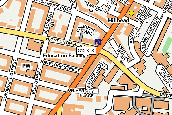 G12 8TS map - OS OpenMap – Local (Ordnance Survey) G12 8TS map - OS OpenMap – Local (Ordnance Survey)