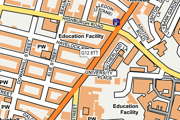 G12 8TT map - OS OpenMap – Local (Ordnance Survey) G12 8TT map - OS OpenMap – Local (Ordnance Survey)