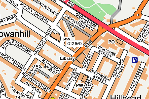 G12 9AD map - OS OpenMap – Local (Ordnance Survey) G12 9AD map - OS OpenMap – Local (Ordnance Survey)