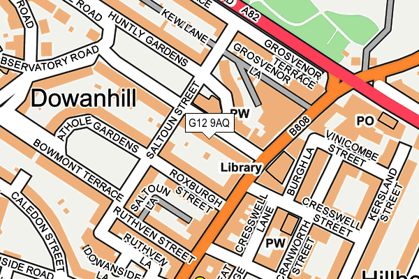 G12 9AQ map - OS OpenMap – Local (Ordnance Survey) G12 9AQ map - OS OpenMap – Local (Ordnance Survey)