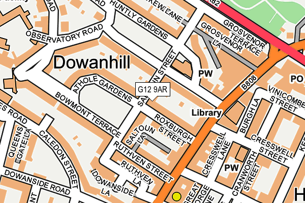 G12 9AR map - OS OpenMap – Local (Ordnance Survey) G12 9AR map - OS OpenMap – Local (Ordnance Survey)