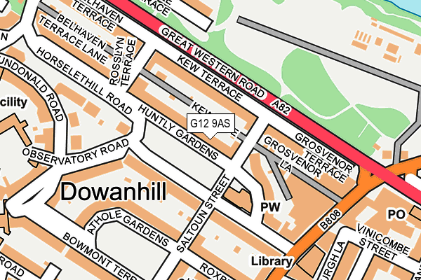 G12 9AS map - OS OpenMap – Local (Ordnance Survey) G12 9AS map - OS OpenMap – Local (Ordnance Survey)