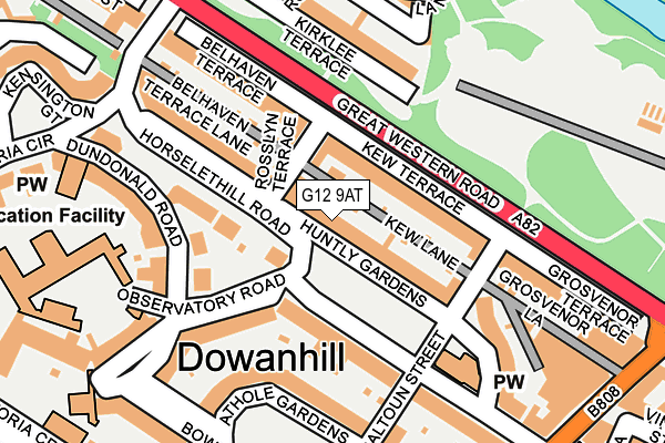 G12 9AT map - OS OpenMap – Local (Ordnance Survey) G12 9AT map - OS OpenMap – Local (Ordnance Survey)