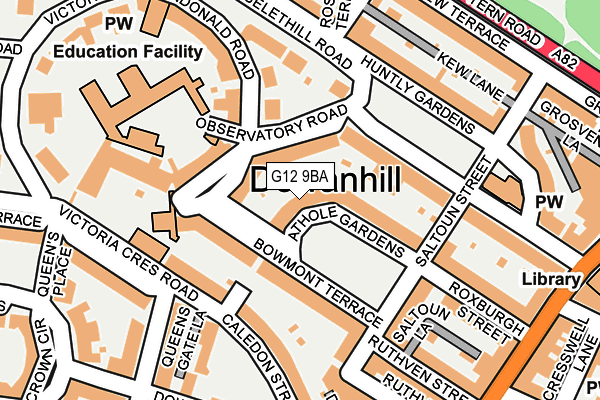 G12 9BA map - OS OpenMap – Local (Ordnance Survey) G12 9BA map - OS OpenMap – Local (Ordnance Survey)