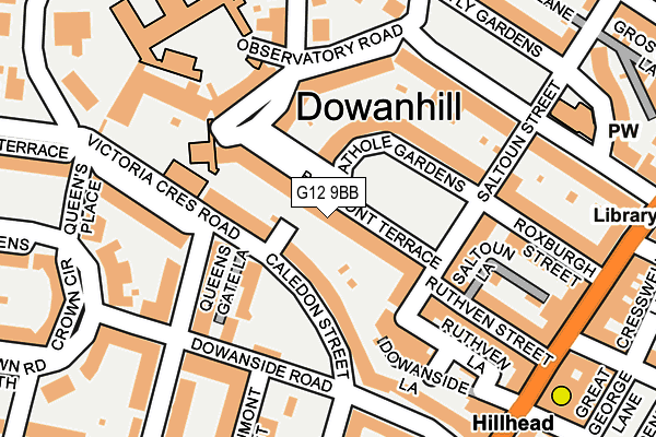 G12 9BB map - OS OpenMap – Local (Ordnance Survey) G12 9BB map - OS OpenMap – Local (Ordnance Survey)