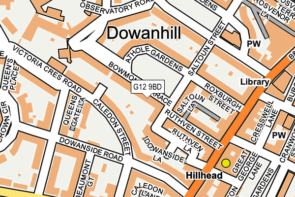G12 9BD map - OS OpenMap – Local (Ordnance Survey) G12 9BD map - OS OpenMap – Local (Ordnance Survey)