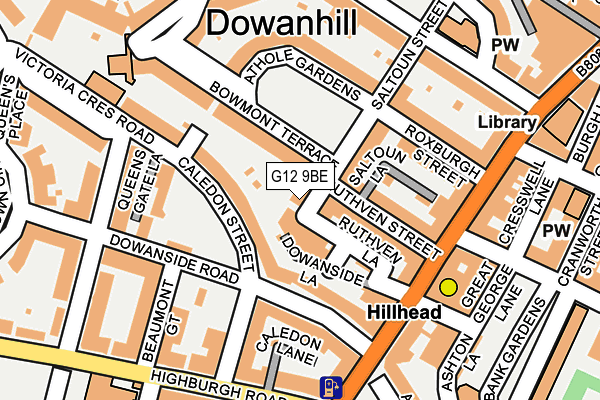 G12 9BE map - OS OpenMap – Local (Ordnance Survey) G12 9BE map - OS OpenMap – Local (Ordnance Survey)