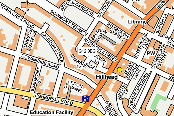 G12 9BG map - OS OpenMap – Local (Ordnance Survey) G12 9BG map - OS OpenMap – Local (Ordnance Survey)