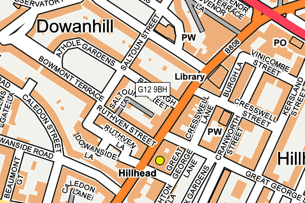 G12 9BH map - OS OpenMap – Local (Ordnance Survey) G12 9BH map - OS OpenMap – Local (Ordnance Survey)