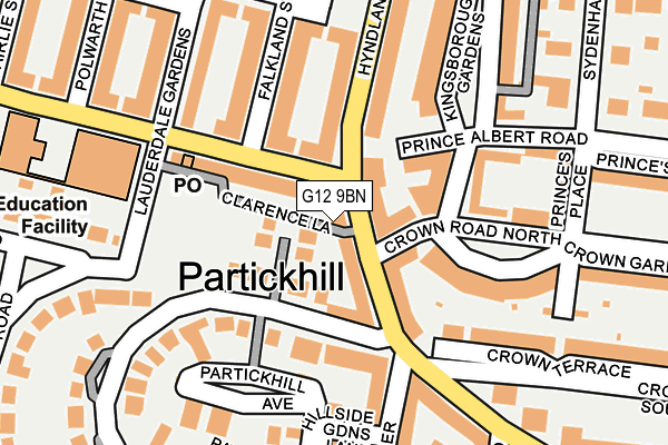 G12 9BN map - OS OpenMap – Local (Ordnance Survey) G12 9BN map - OS OpenMap – Local (Ordnance Survey)