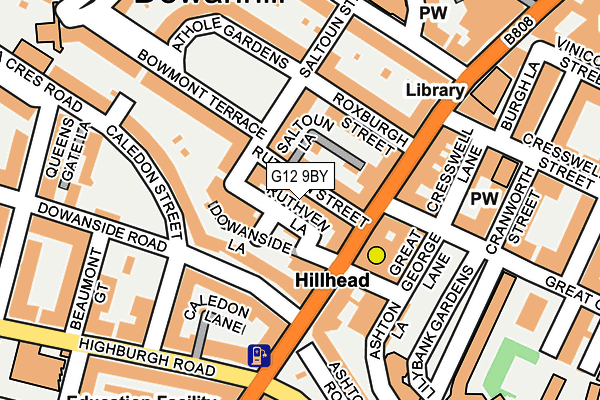 G12 9BY map - OS OpenMap – Local (Ordnance Survey) G12 9BY map - OS OpenMap – Local (Ordnance Survey)