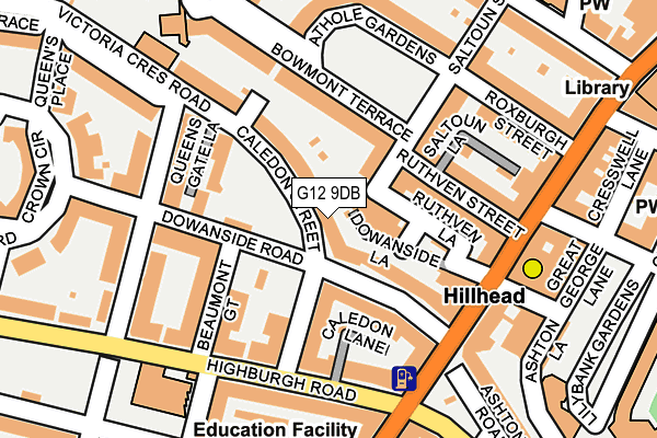 G12 9DB map - OS OpenMap – Local (Ordnance Survey) G12 9DB map - OS OpenMap – Local (Ordnance Survey)