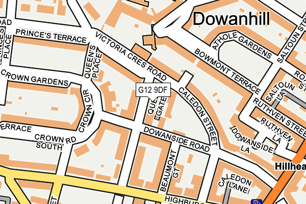 G12 9DF map - OS OpenMap – Local (Ordnance Survey) G12 9DF map - OS OpenMap – Local (Ordnance Survey)