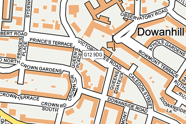 G12 9DG map - OS OpenMap – Local (Ordnance Survey) G12 9DG map - OS OpenMap – Local (Ordnance Survey)