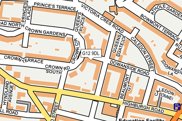 G12 9DL map - OS OpenMap – Local (Ordnance Survey) G12 9DL map - OS OpenMap – Local (Ordnance Survey)