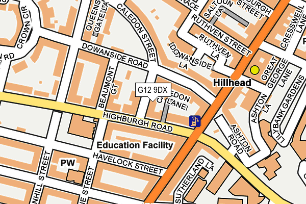 G12 9DX map - OS OpenMap – Local (Ordnance Survey) G12 9DX map - OS OpenMap – Local (Ordnance Survey)