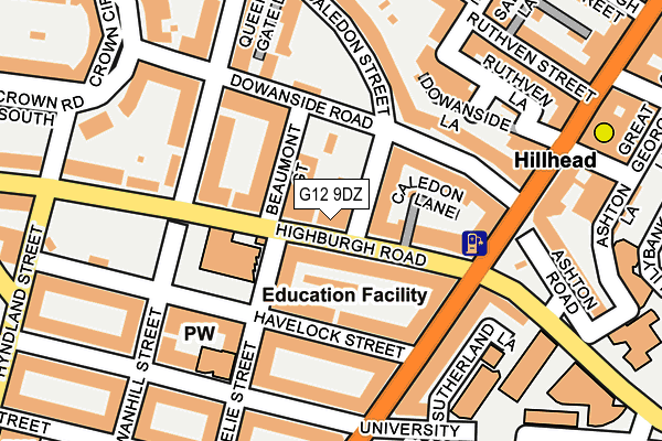 G12 9DZ map - OS OpenMap – Local (Ordnance Survey) G12 9DZ map - OS OpenMap – Local (Ordnance Survey)