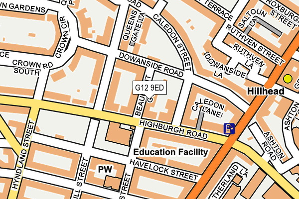 G12 9ED map - OS OpenMap – Local (Ordnance Survey) G12 9ED map - OS OpenMap – Local (Ordnance Survey)