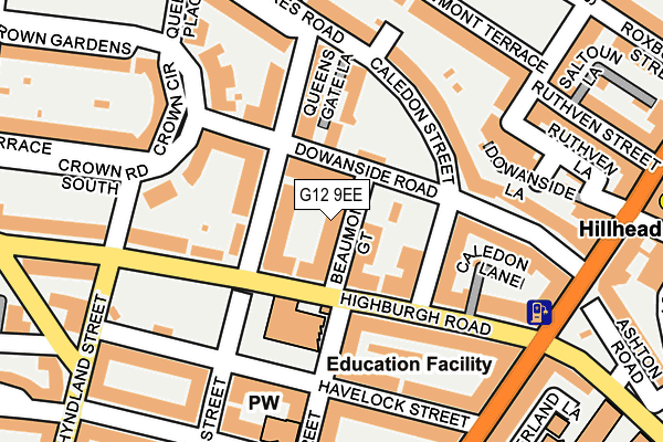 G12 9EE map - OS OpenMap – Local (Ordnance Survey) G12 9EE map - OS OpenMap – Local (Ordnance Survey)