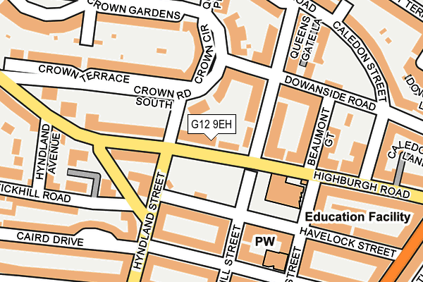G12 9EH map - OS OpenMap – Local (Ordnance Survey) G12 9EH map - OS OpenMap – Local (Ordnance Survey)
